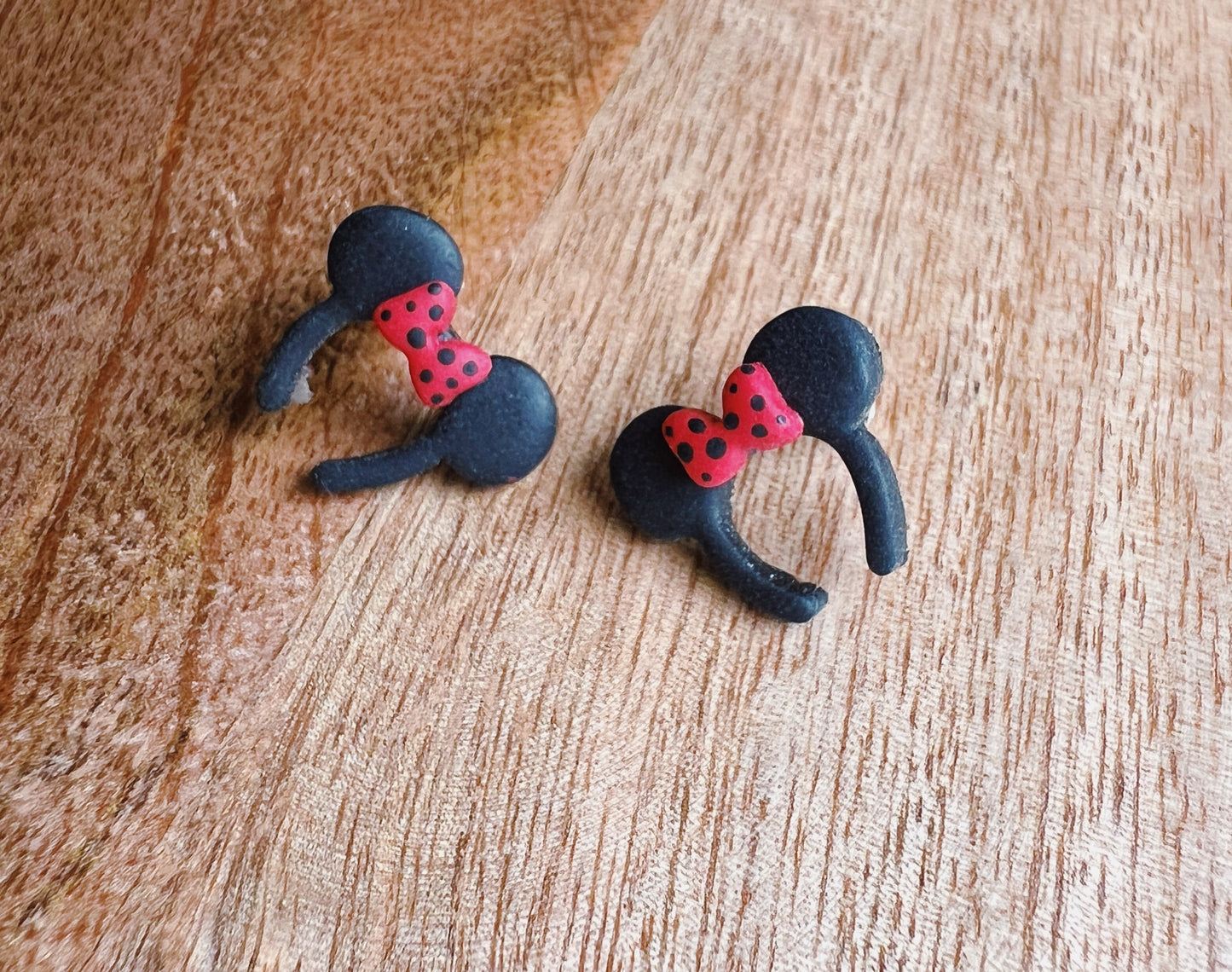 Minnie Mouse Clay Earrings