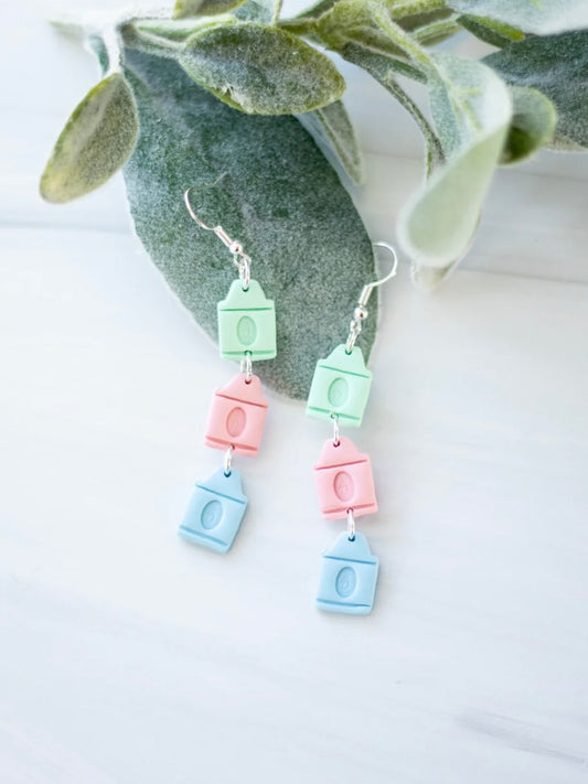 Teacher Clay Crayon Trio Earrings
