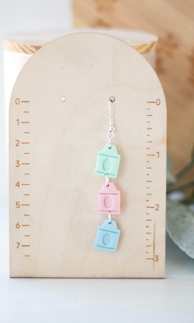 Teacher Clay Crayon Trio Earrings