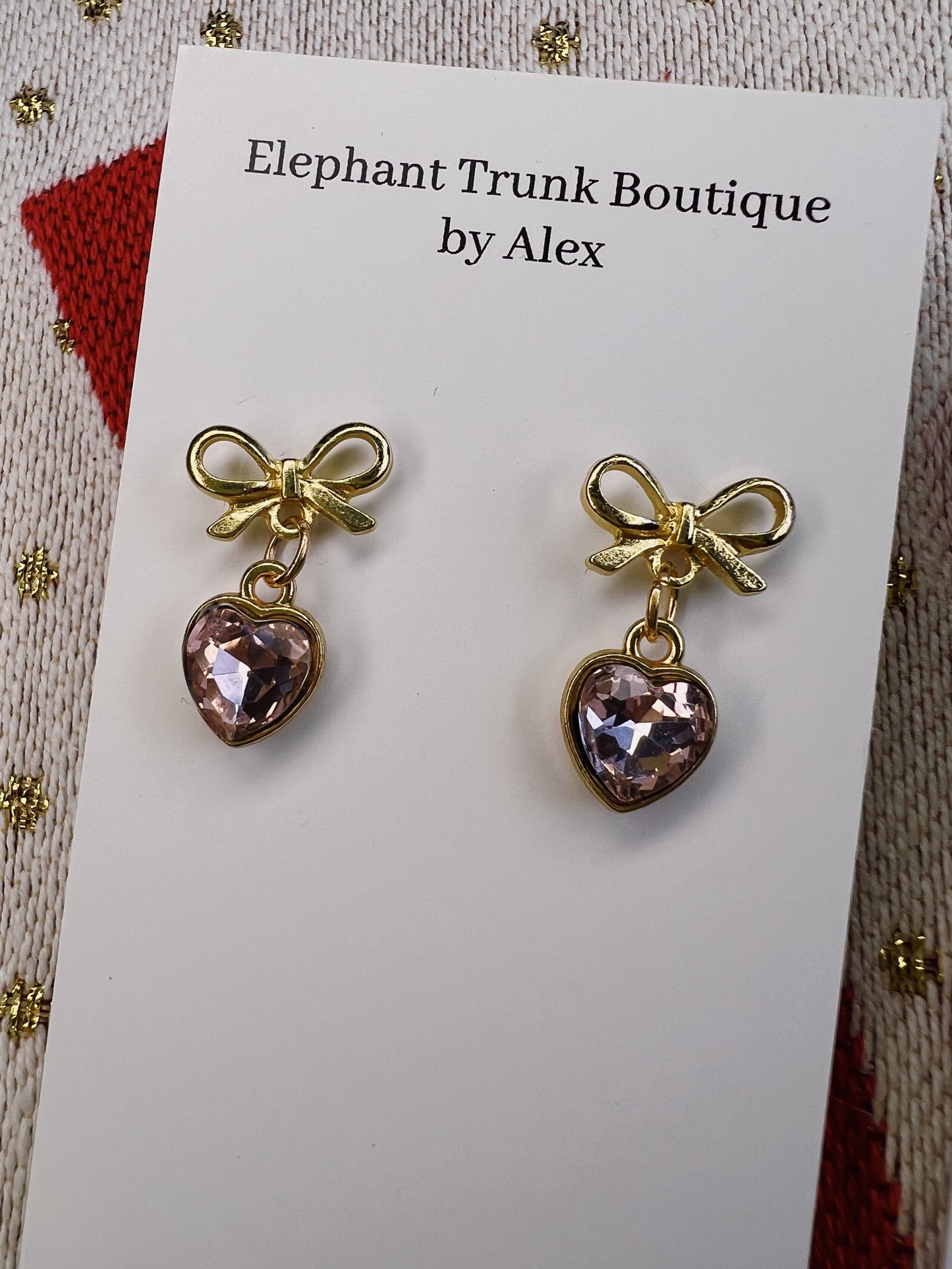 Valentines Stud Dangle Handmade Earrings