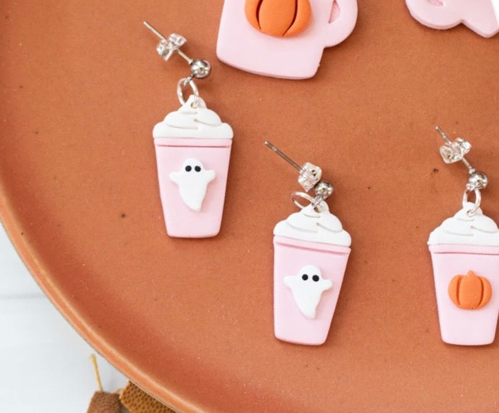 Fall Coffee Clay Earrings