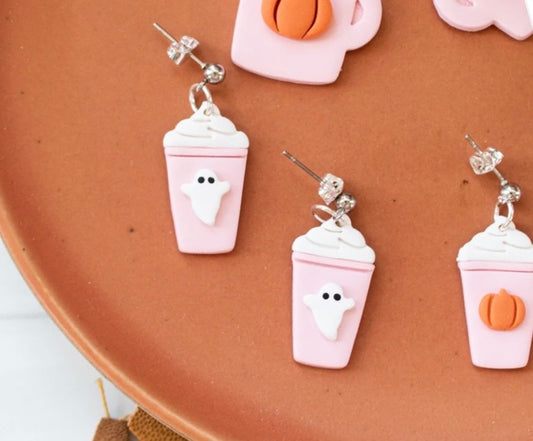 Fall Coffee Clay Earrings
