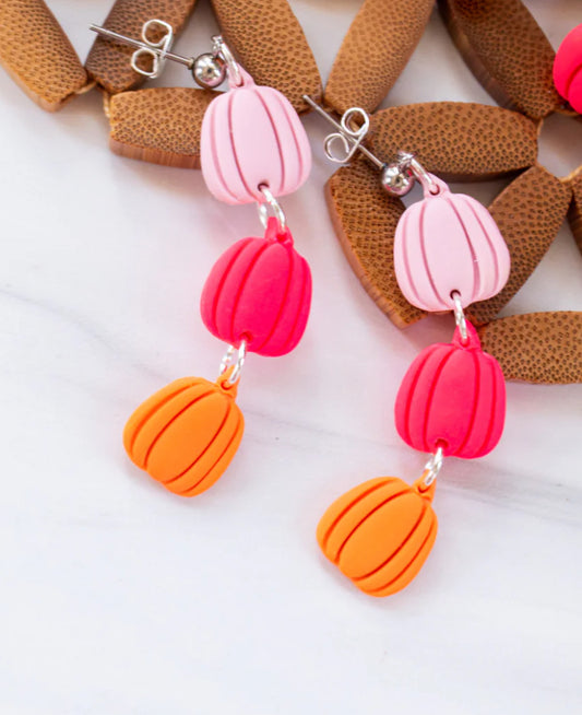 Bright Pumpkin Trio Dangles