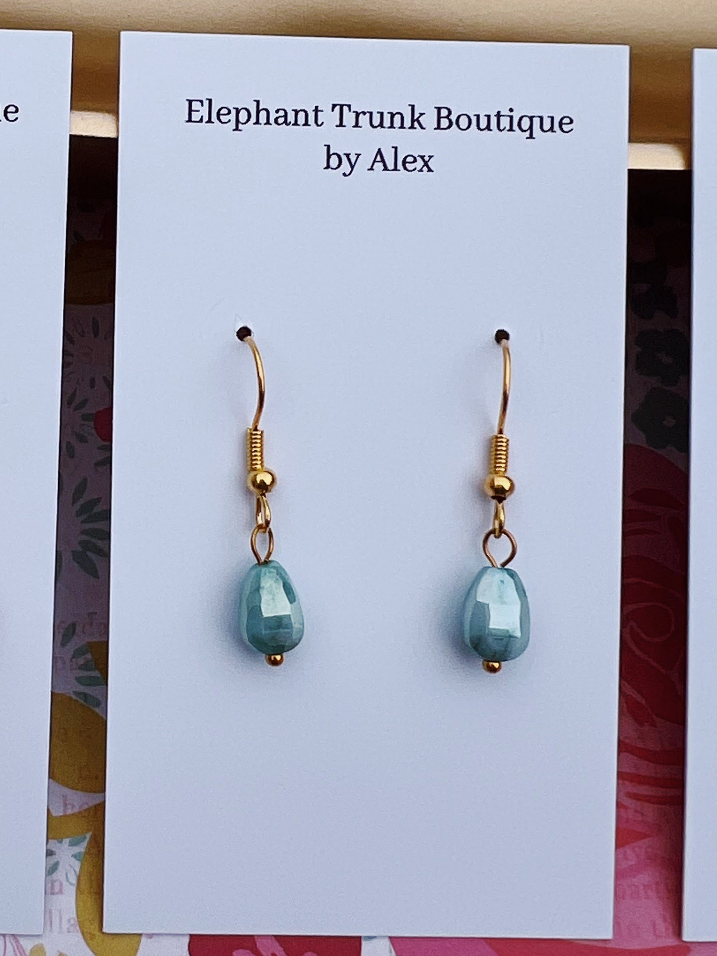 Pastel Bead Dangle Earrings