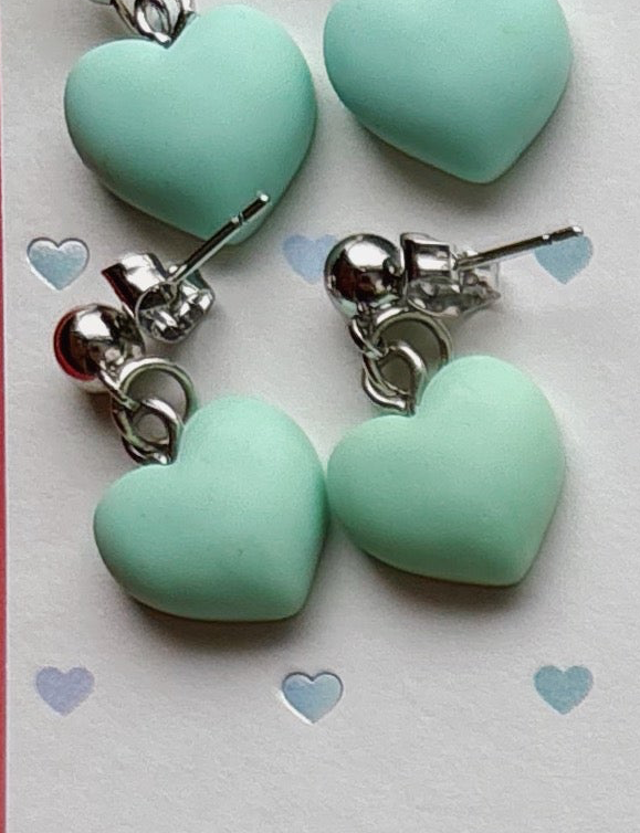 Valentines Heart Dangle Earrings
