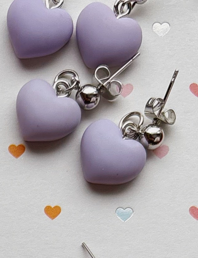 Valentines Heart Dangle Earrings