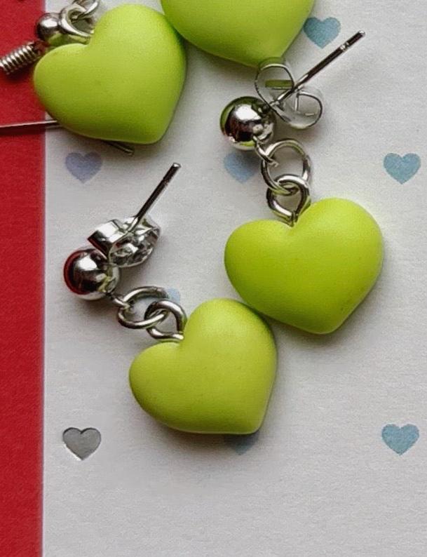 Valentines Heart Dangle Earrings