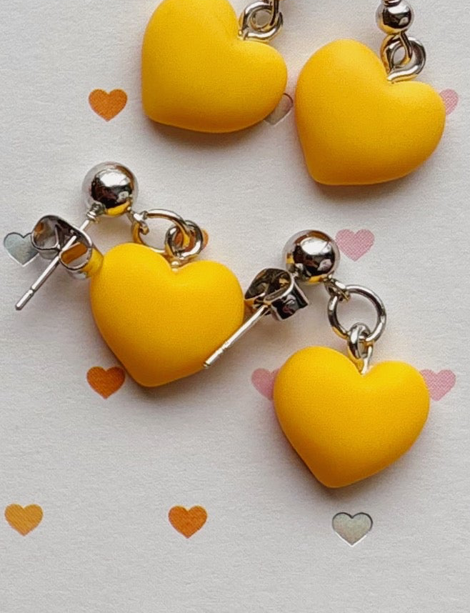 Valentines Heart Dangle Earrings
