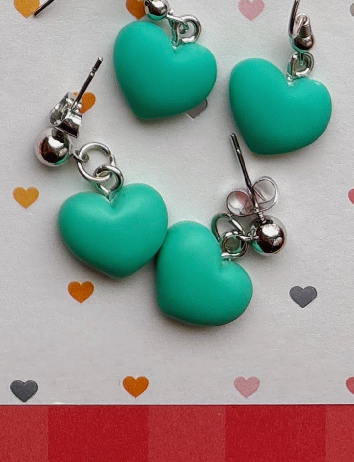 Valentines Heart Dangle Earrings