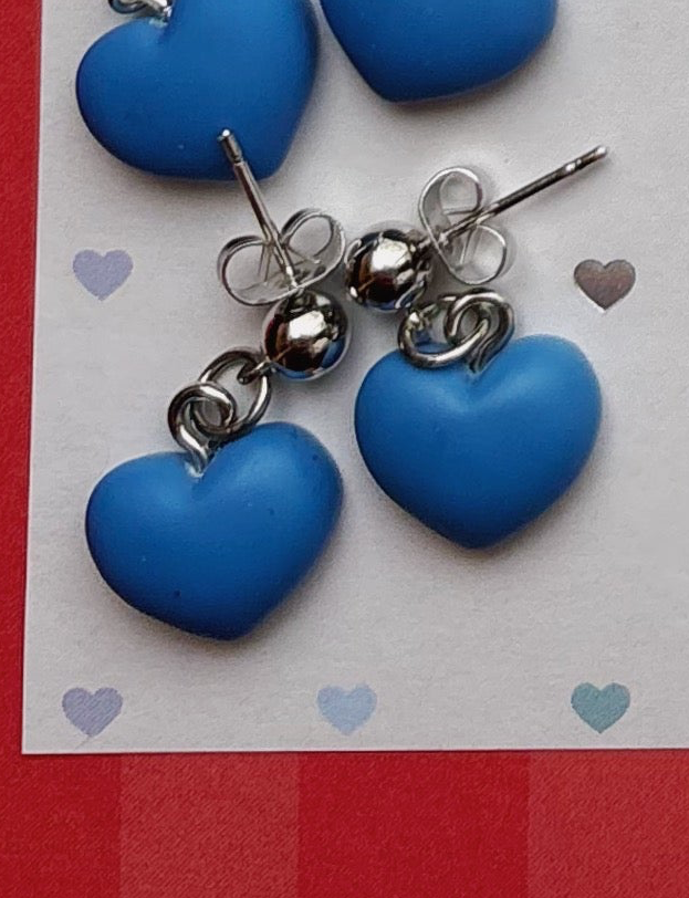 Valentines Heart Dangle Earrings
