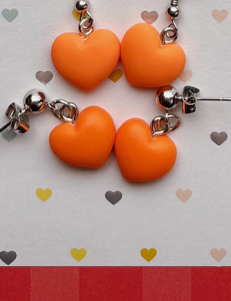 Valentines Heart Dangle Earrings