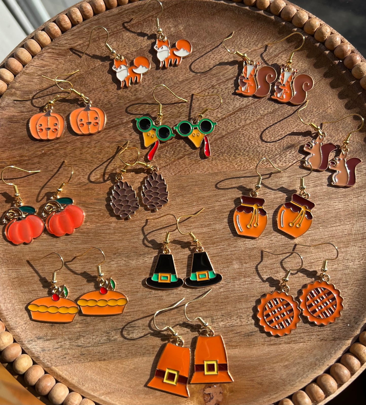 Handmade Thanksgiving Collection Dangle Earrings