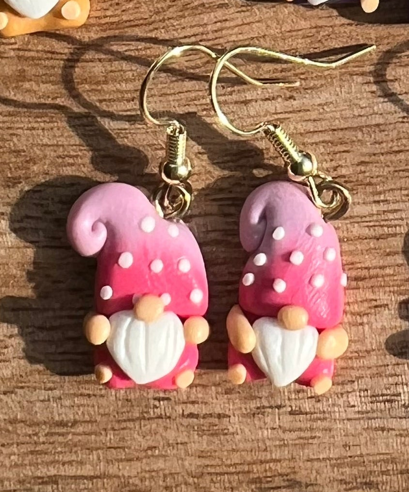 Mini Gnome Dangle Earrings