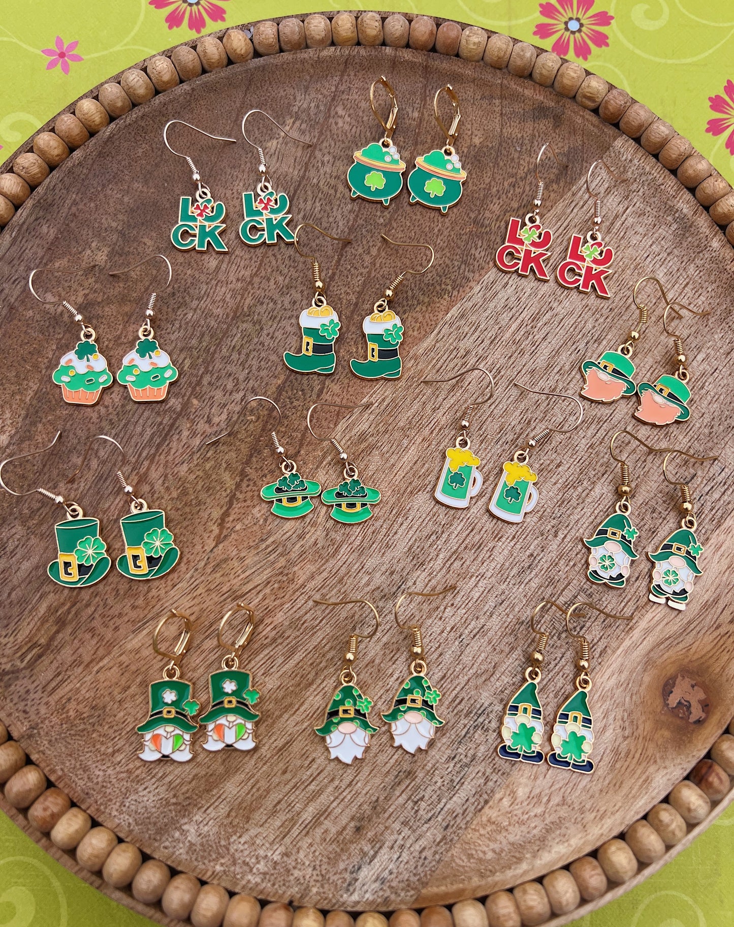 Handmade St Patrick’s Day Collection Dangle Earrings