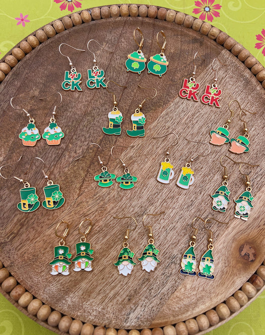 Handmade St Patrick’s Day Collection Dangle Earrings
