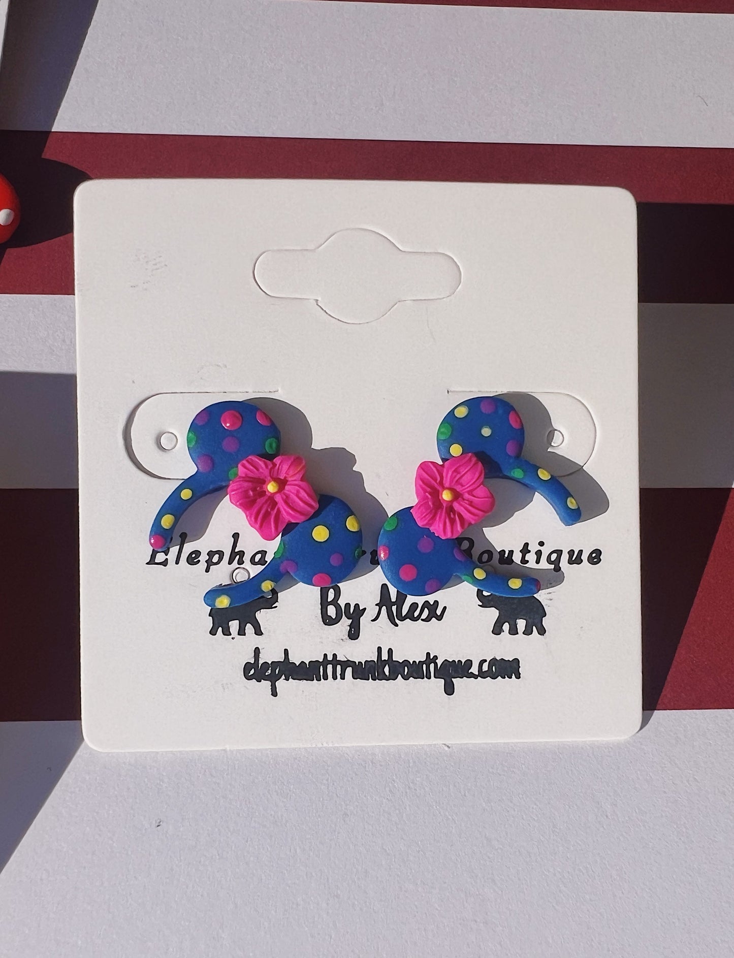 Minnie Mouse Clay Earrings