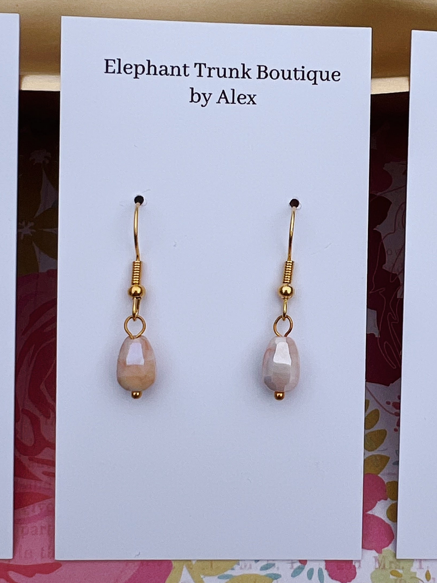 Pastel Bead Dangle Earrings