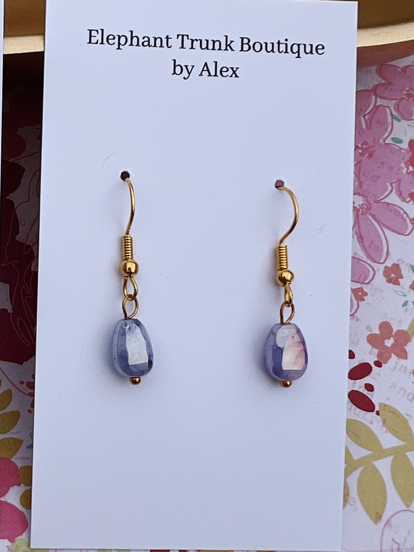 Pastel Bead Dangle Earrings