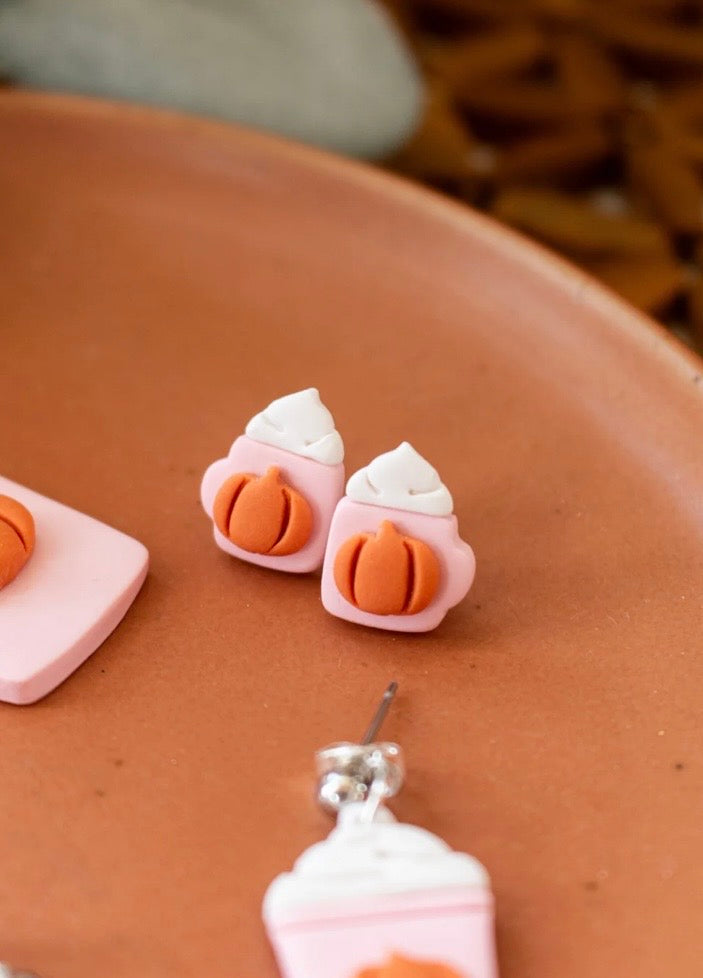 Fall Coffee Clay Earrings