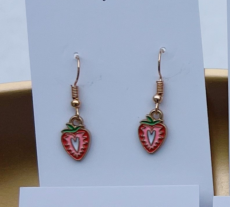 Valentines Fruit Dangle Earrings