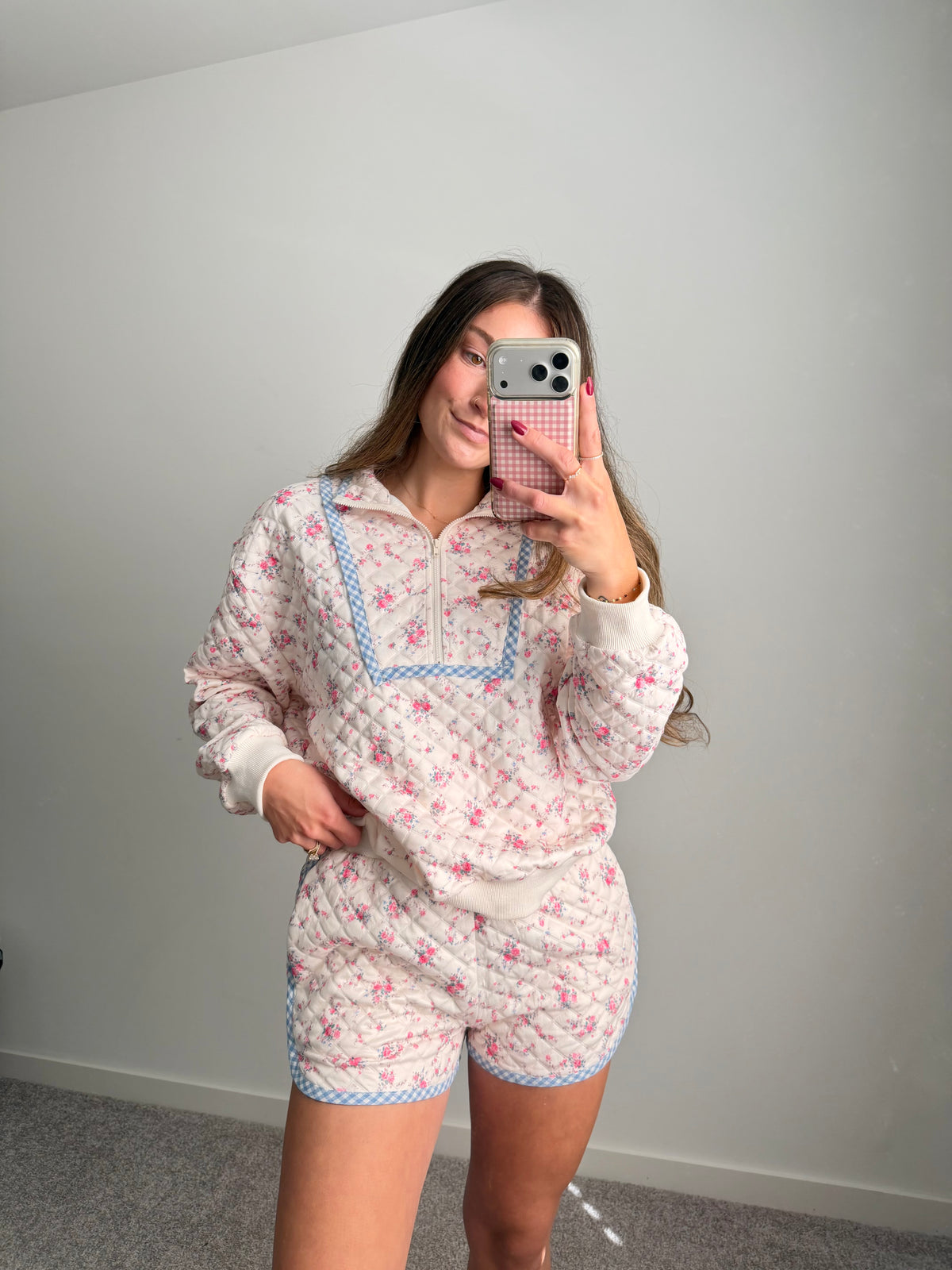 Rosy Retreat Quilted Lounge Set