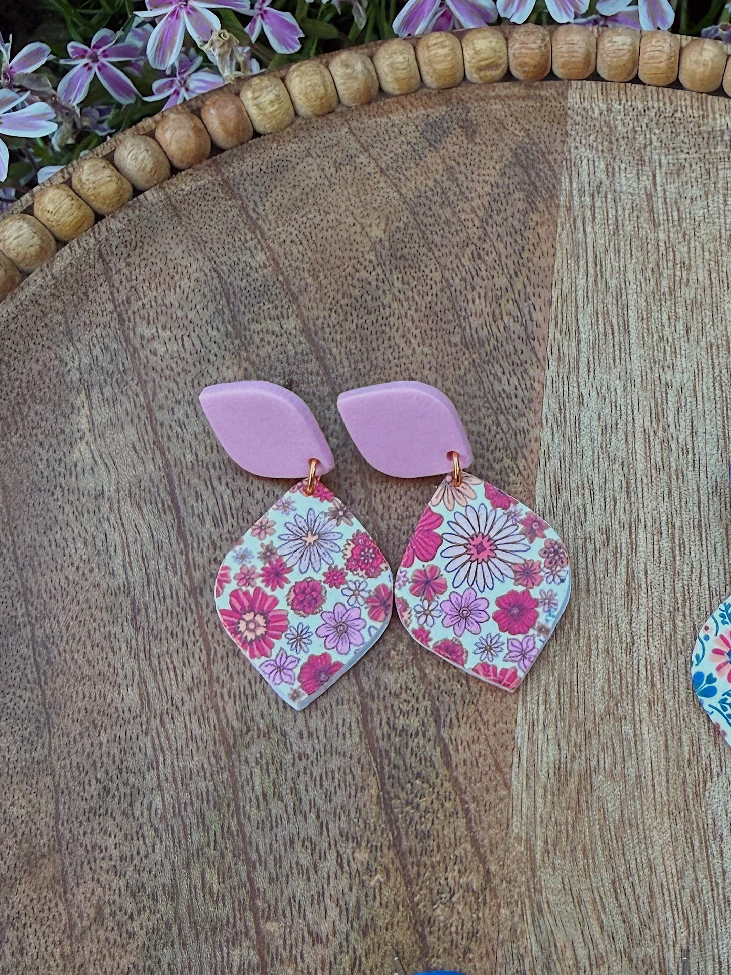 Diamond Shape Clay Earrings