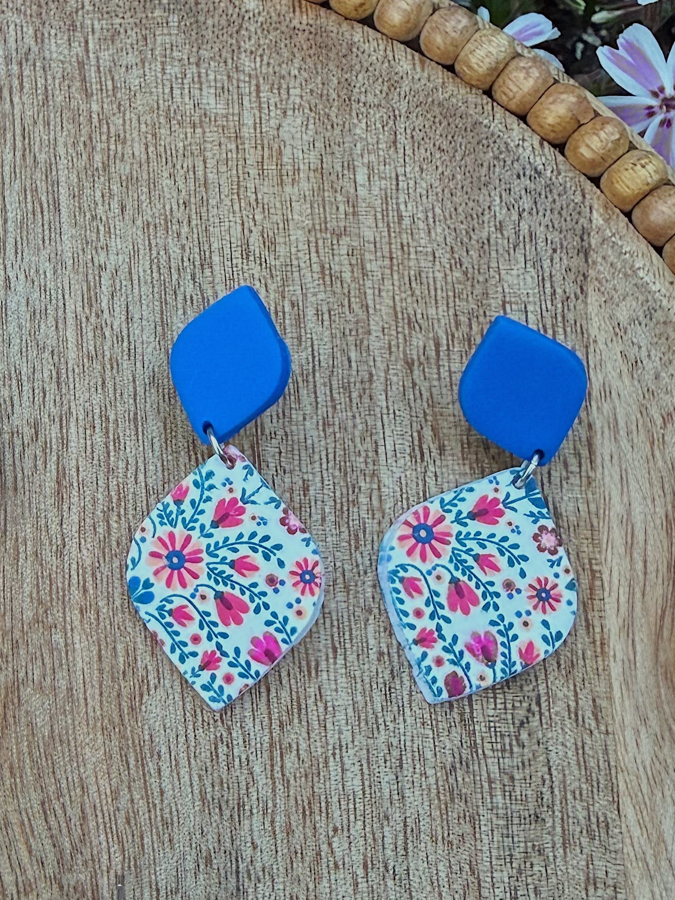 Diamond Shape Clay Earrings