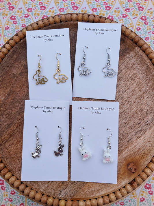 Easter Bunny Dangle Earrings
