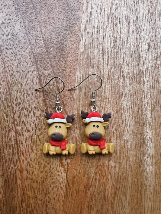 Reindeer Dangle Earrings