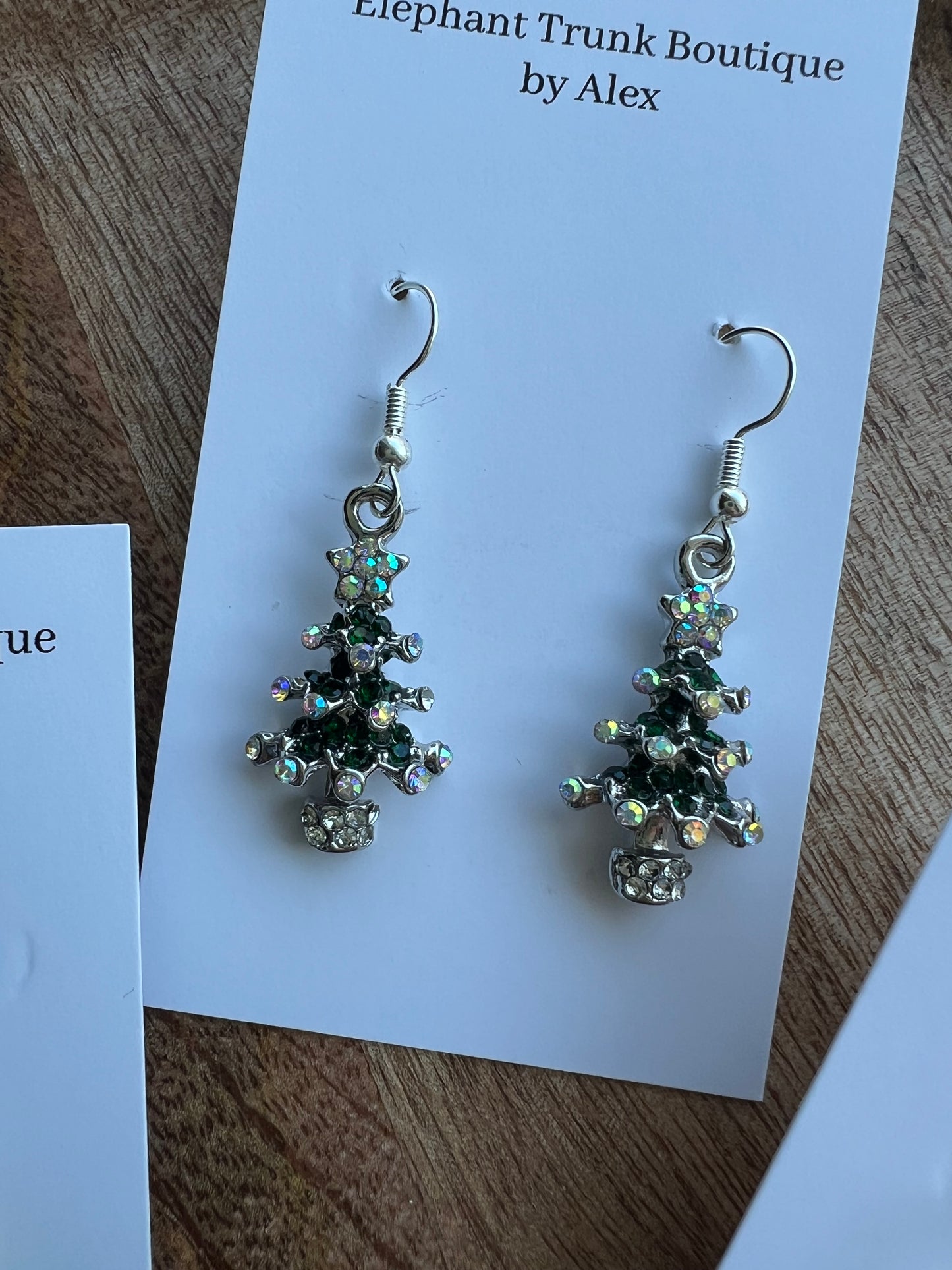 Christmas Tree Handmade Dangle Earrings