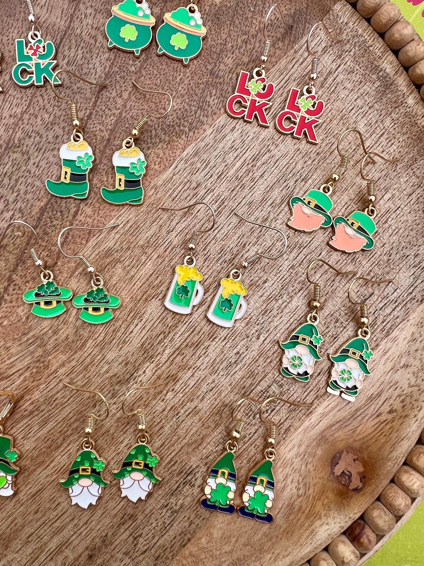 Handmade St Patrick’s Day Collection Dangle Earrings