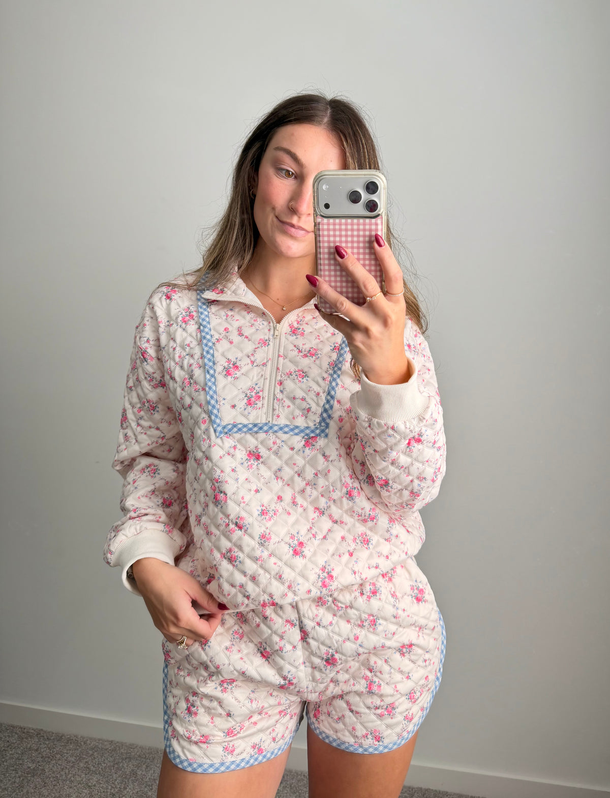 Rosy Retreat Quilted Lounge Set