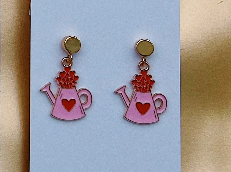 Handmade Valentines Day Collection Dangle Earrings
