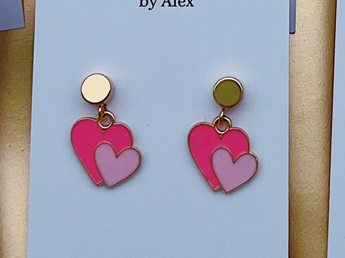 Handmade Valentines Day Collection Dangle Earrings