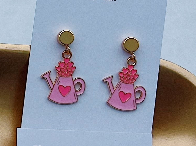 Handmade Valentines Day Collection Dangle Earrings