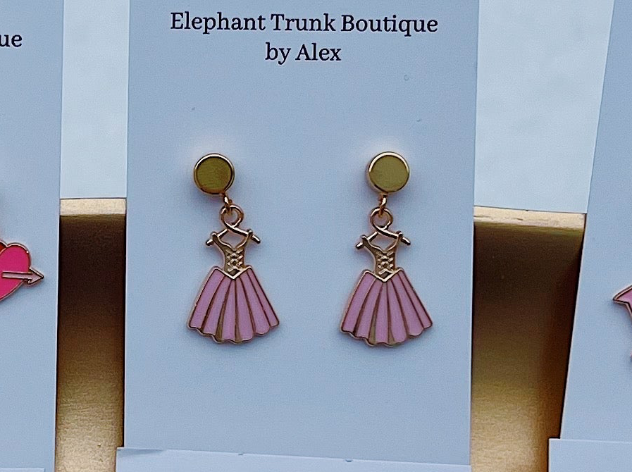 Handmade Valentines Day Collection Dangle Earrings