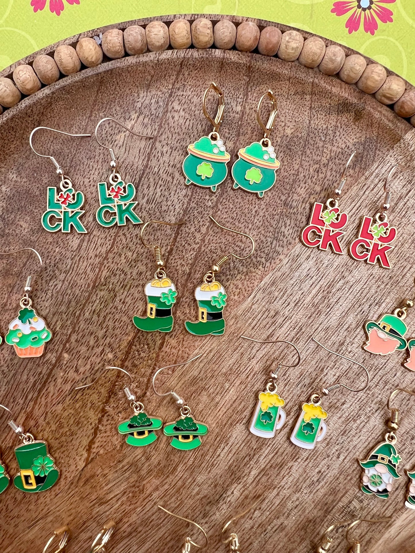 Handmade St Patrick’s Day Collection Dangle Earrings