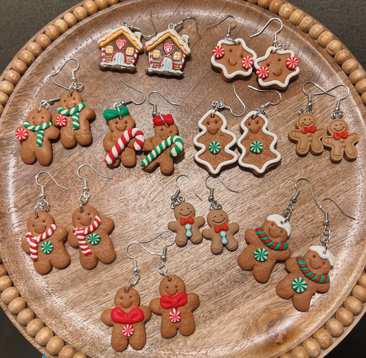 Christmas Gingerbread Earring Collection