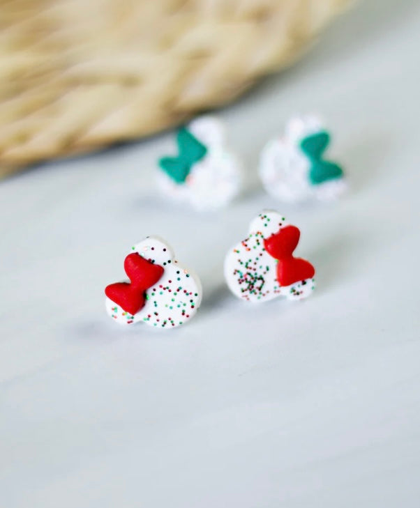 Minnie Mouse Clay Earrings