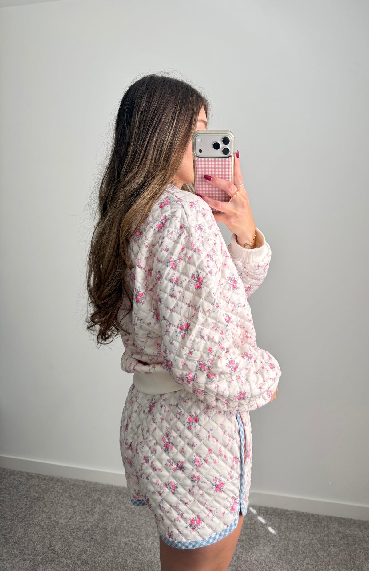 Rosy Retreat Quilted Lounge Set
