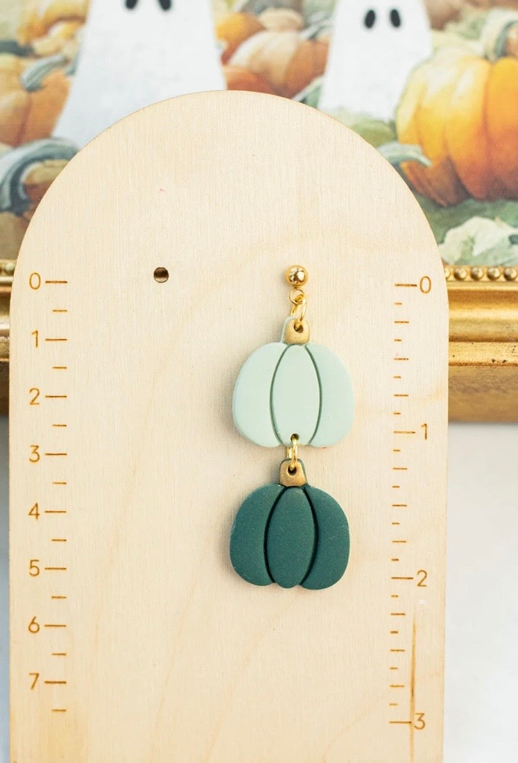 Pumpkin Duo Clay Earrings