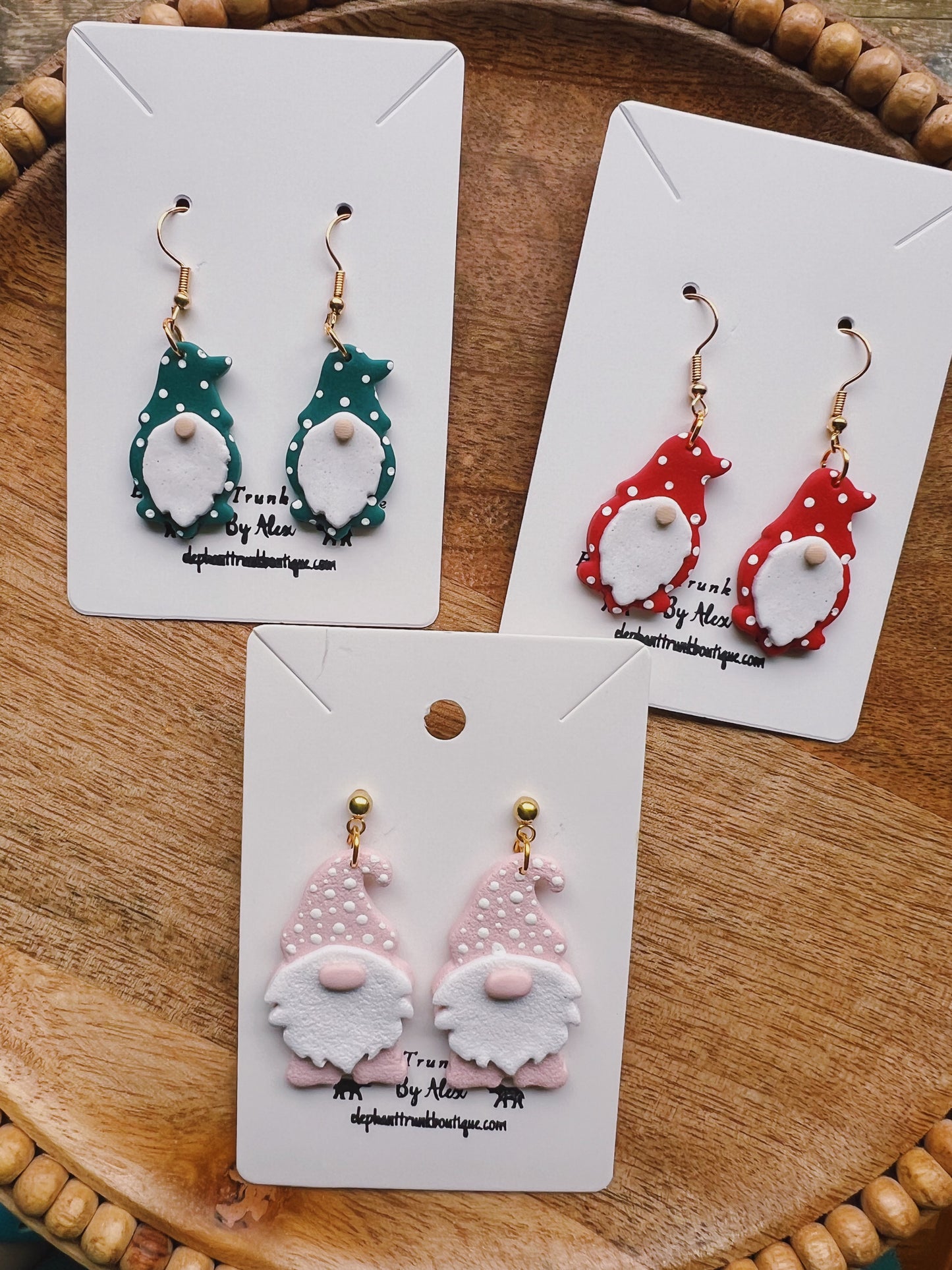 Christmas Gnome Dangle Earrings