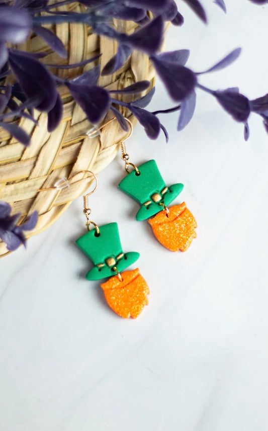 St Patrick’s Day Leprechaun Earrings