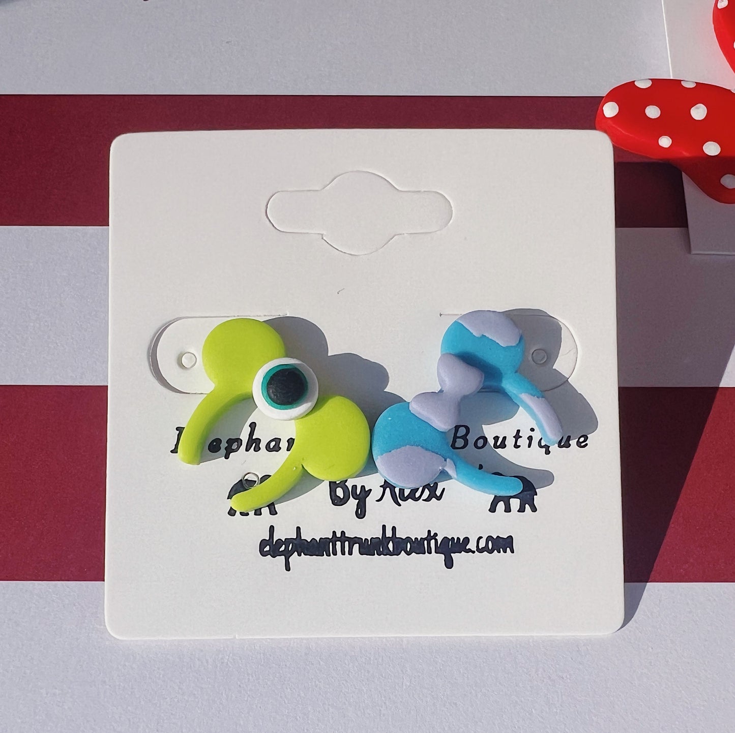 Minnie Mouse Clay Earrings