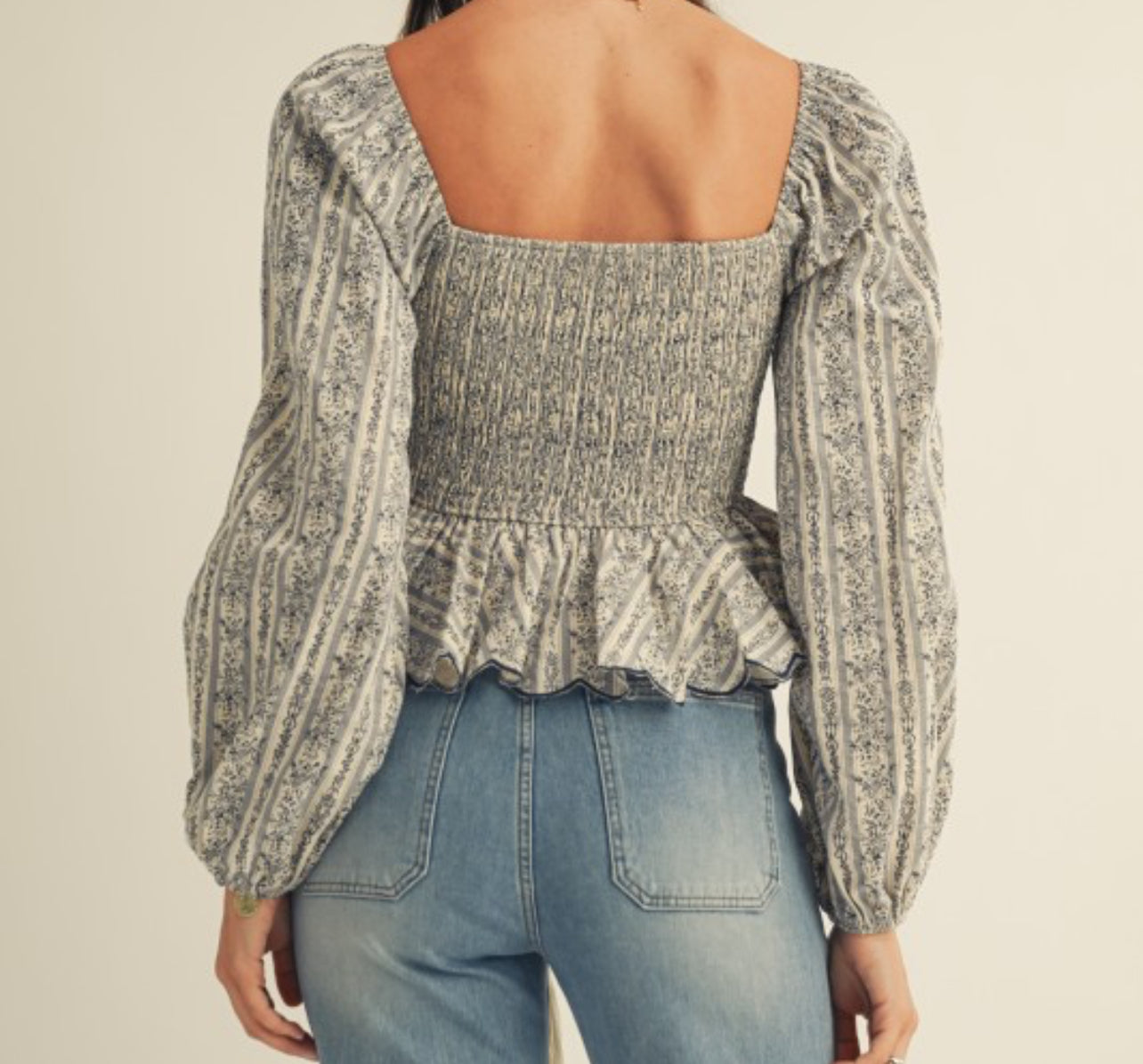 The Bluebell Darling Scalloped Blouse