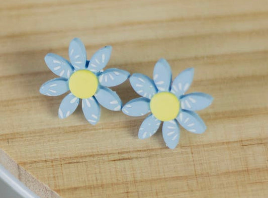 Daisy Flower Stud Clay Earrings