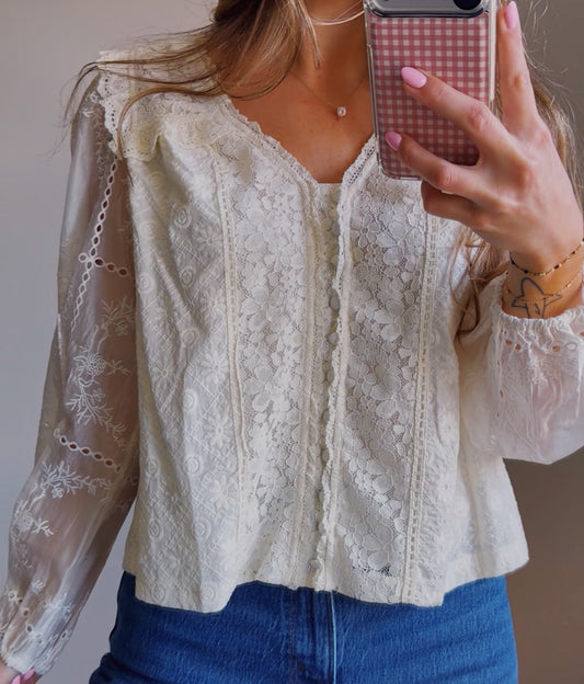 Ivory Daydream Lace Blouse