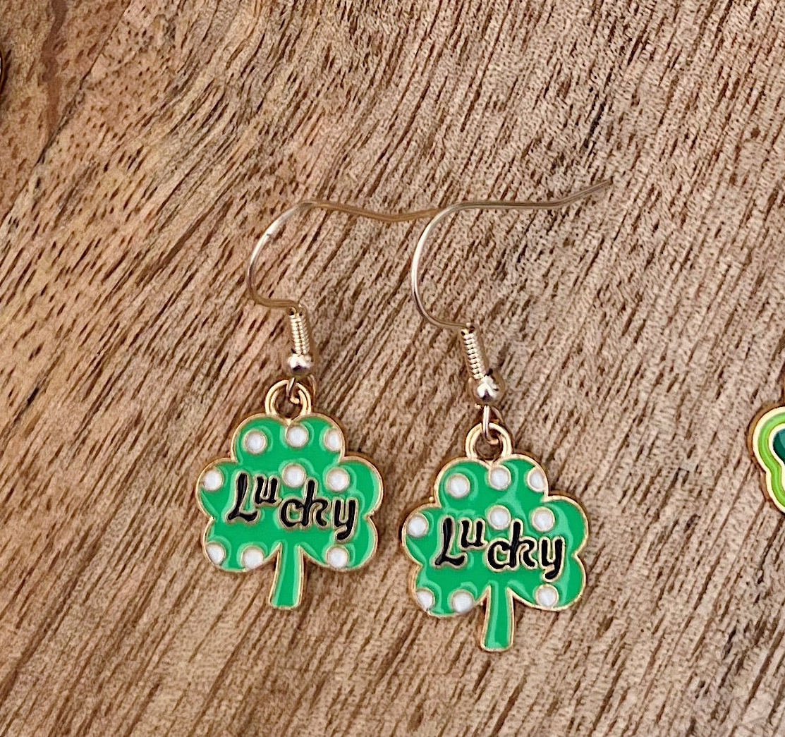 Handmade St Patrick’s Day Collection Dangle Earrings