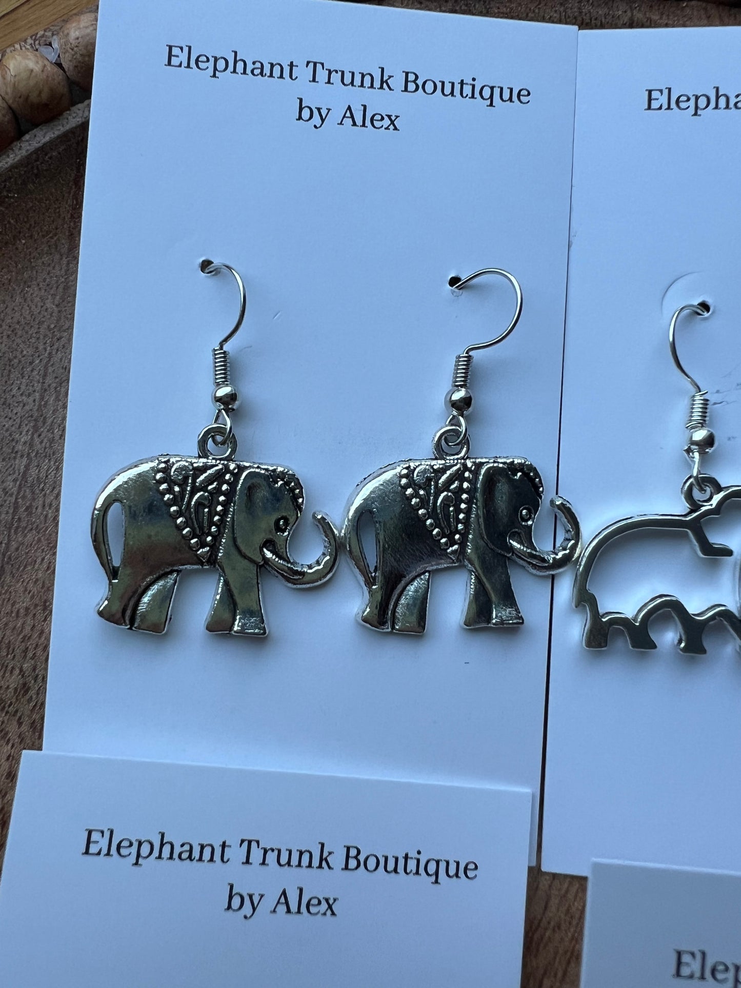 Elephant Animal Dangle Earrings