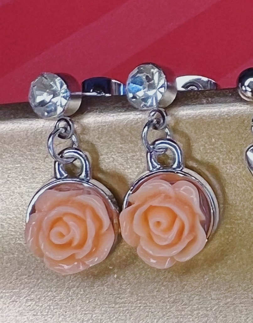 Valentines Stud Dangle Handmade Earrings